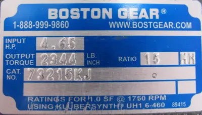 NEW BOSTON GEAR 73215KJ GEAR REDUCER 15:1