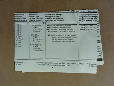 NEW PHOENIX CONTACT PLC-BSC-120UC/21