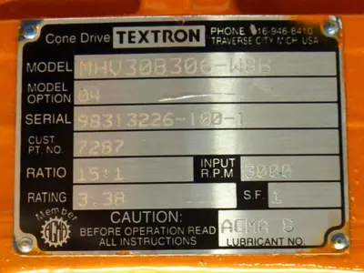 USED TEXTRON MHV30B306-W8B
