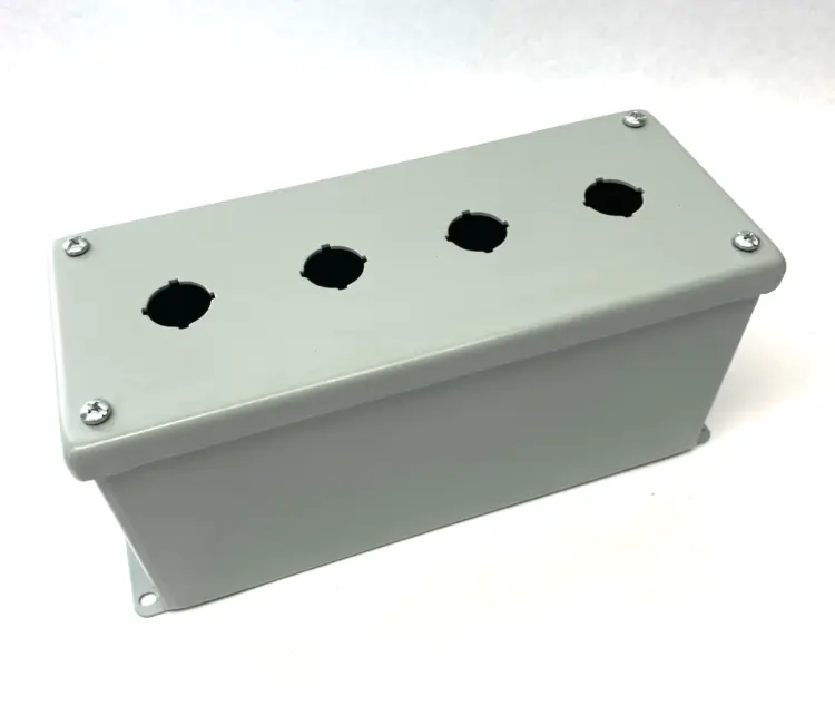 New | in-Stock NVENT HOFFMAN Extra-Deep Pushbutton Portrait Enclosure Type 12 4PBx22.5mm Electrical Boxes Michigan US | Maverick Industrial Sales #1392559