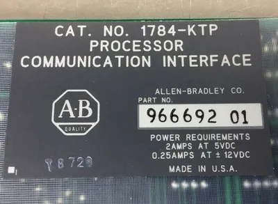 ALLEN BRADLEY 1784-KTP PROCESSOR COMMUNICATION INTERFACE 9666920 01 Loc.3B