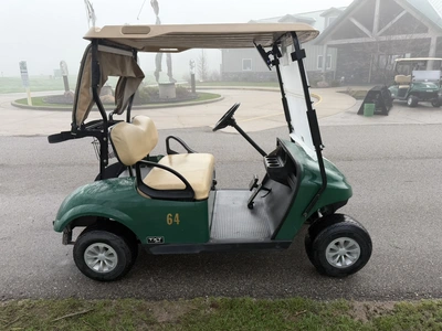 (1) 2019 E-Z-Go EFI golf cart with a Kawasaki gas engine, model 657061G01, includes canopy, fold-dow...
