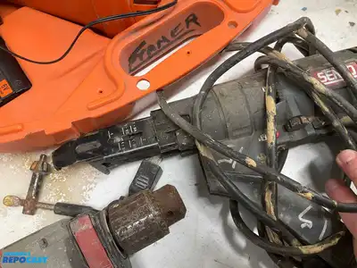 Assorted Powered Tool Lot Including (1) Paslode Framer with Battery, Charger, and Case, (1)...
