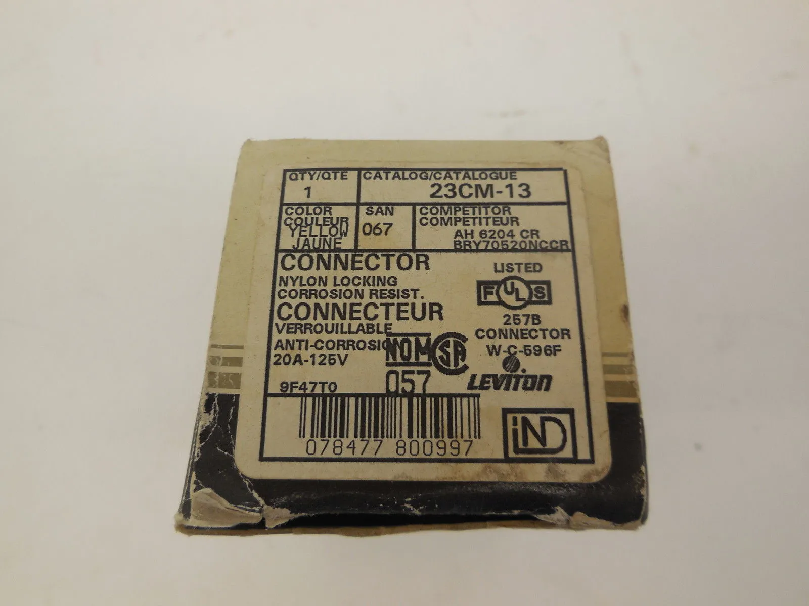 NEW LEVITON 23CM-13 CONNECTOR 23CM13