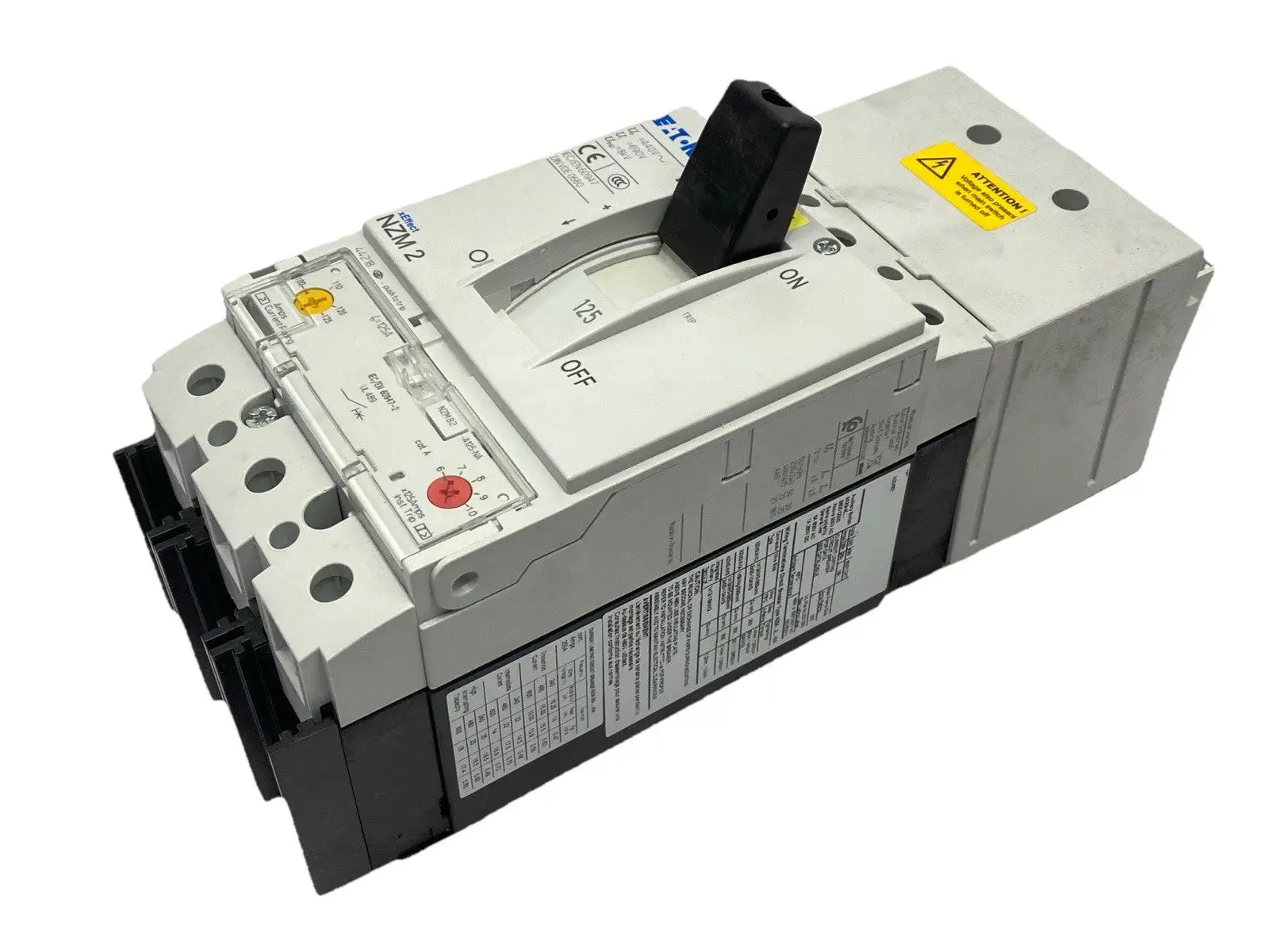 NZMB2-A125-NA | Eaton  NZM Series Circuit Breaker 3-Pole 100-125A 440VAC - Used