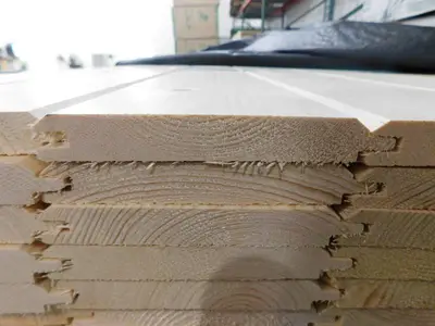1 x 6 Ponderosa Pine #3 or better Tongue & Groove Reversible WP4 V Front / Nickel Gap Back - 480 Linear Feet