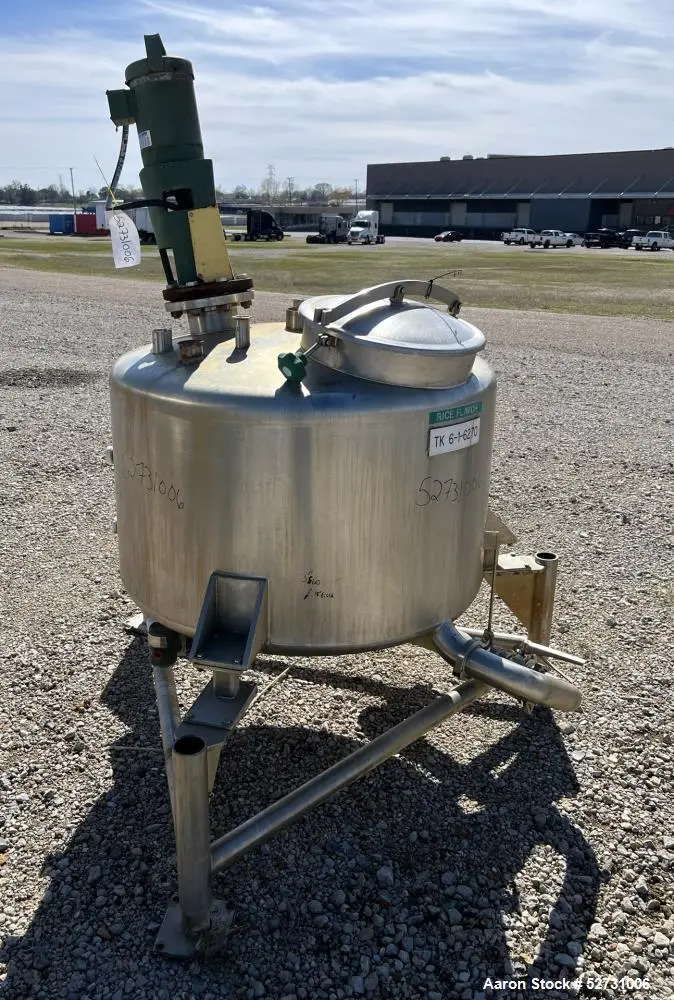 Used 150-Gallon Stainless Steel Mix Tank – Lightnin Agitator, 316 SS, Industrial