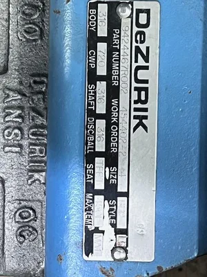 4" 300# Dezurik BHP Butterfly High Performance Valve