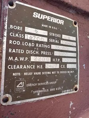 USED WHITE SUPERIOR 147CD