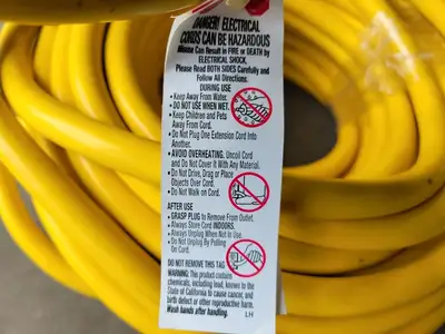 100 ft NEMA 15A 1875W Extension Cord E217996