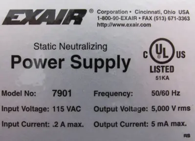 NEW EXAIR 7901 POWER SUPPLY
