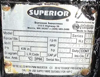 USED SUPERIOR INDUSTRIES 21-02091