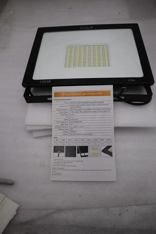 SOLLAR IP66 Waterproof 100W LED Flood Lights - STOCK 1929CC