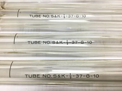Glass Test Tube No S&K 1/2-37-G-10 (Lot of 5)