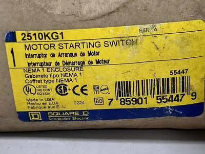 New | in-Stock SQUARE D 2510KG1 Miscellaneous Equipment (Electrical & Power) Ohio US | Surplus Asset Holdings #1209182