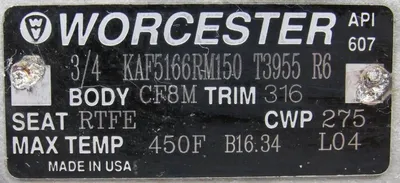 NEW WORCESTER KAF5166RM150 BALL VALVE 3/4-150 T3955 R6