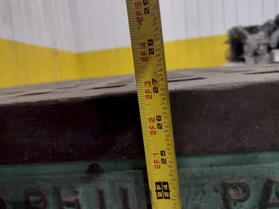 8' x 5' WELDSALE WELDING TABLE LAYOUT ACORN PLATE: YOBRO #24814