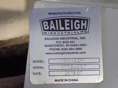 USED 2019 BAILEIGH INDUSTRIAL SW22M