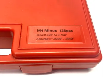 M4 Minus | MHC Industrial Supply  125Pcs Pin Gage Set 0.626"-0.750" MISSING TWO - Used