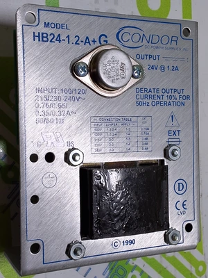 CONDOR HB24-1.2-A+ LINEAR POWER SUPPLY 24V