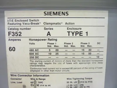 USED SIEMENS F352