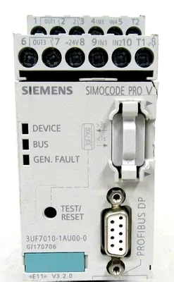 USED SIEMENS 3UF7010-1AU00-0 RELAY MOTOR CONTROL 3UF70101AU000 PRO V BASE