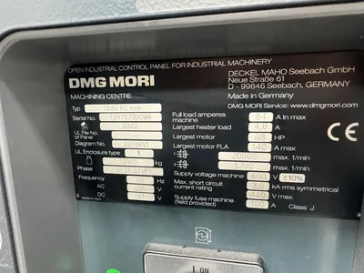 2022 DMG MORI DMU60 EVO FD Vertical Machining Centers (5-Axis or More) | Machinery Resources International (7)
