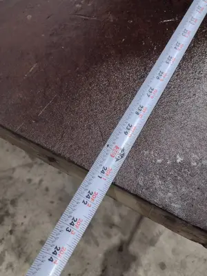 97" X 241" STEEL LAYOUT TABLE WITH 3" PLATE TOP: STOCK 11833