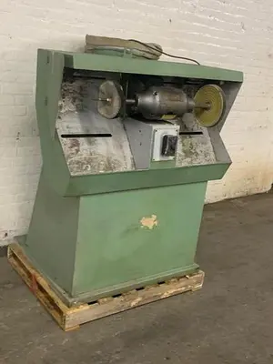 5910-340 Baldor Dual Spindle 1-1/2 HP Buffing Polishing Machine with Dust Collector System