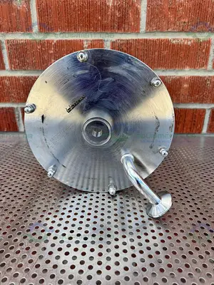 USED L.J STAR CORP. B0870 GLASS SAMPLING COLUMN 7.5 L W/ 2" OD SANITARY FITTING PORT