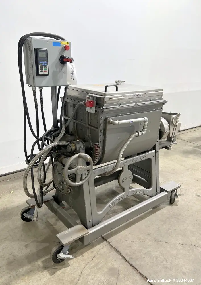 Used J.H. Day Co.Light Duty Double Arm Sigma Blade Mixer, Model # 3, Blades are of overlapping design.