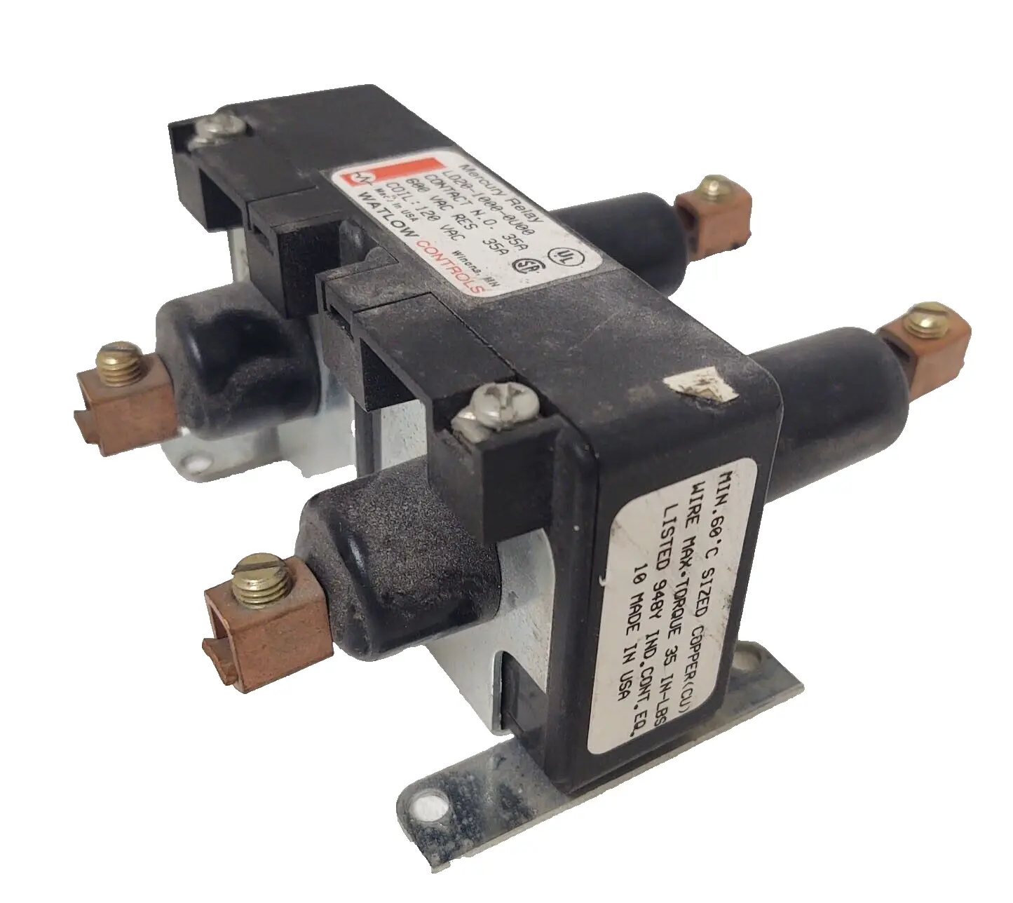 🔥Watlow Controls, LD20-1000-0U00 Mercury Relay 120V Coil