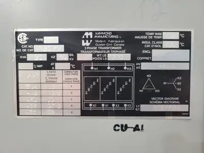 USED HAMMOND MANUFACTURING K307K