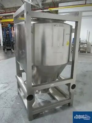 USED L.B. Bohle 1,200 Liter LB Bohle Bin, Model MCL1200S, S/S
