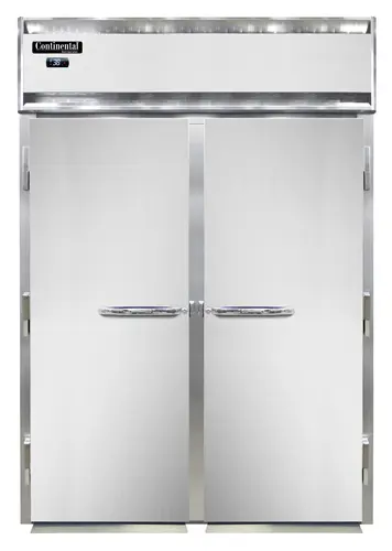 Continental D2RINSSE 68 1/2" Two Section Roll In Refrigerator, (2) Left/right Hinge Solid Doors, Top Compressor, 115v