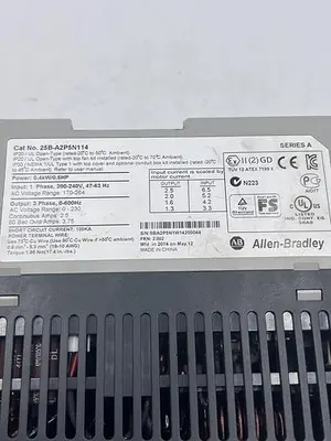 Used ALLEN-BRADLEY ALLEN BRADLEY 25B-A2P5N114 SER A Variable Speed Drives | ND Industrial Surplus #1213522
