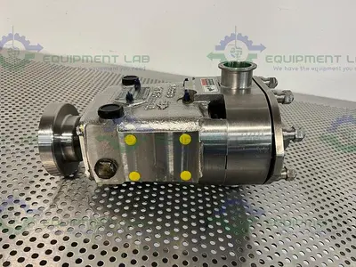 USED WAUKESHA CHERRY BURRELL/ SPX 018UL ROTARY LOBE PUMP W/ STAINLESS 1.5 HP MOTOR