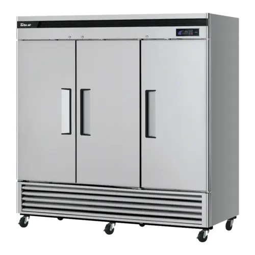 Turbo Air TSF-72SD-N 81 7/8" Super Deluxe Three Section Reach In Freezer, (3) Left/Right Hinge Solid Doors, 115v