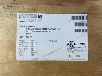Used LUTZE A3321618 Cable & Wire Ohio US | HGR 24 #1286814