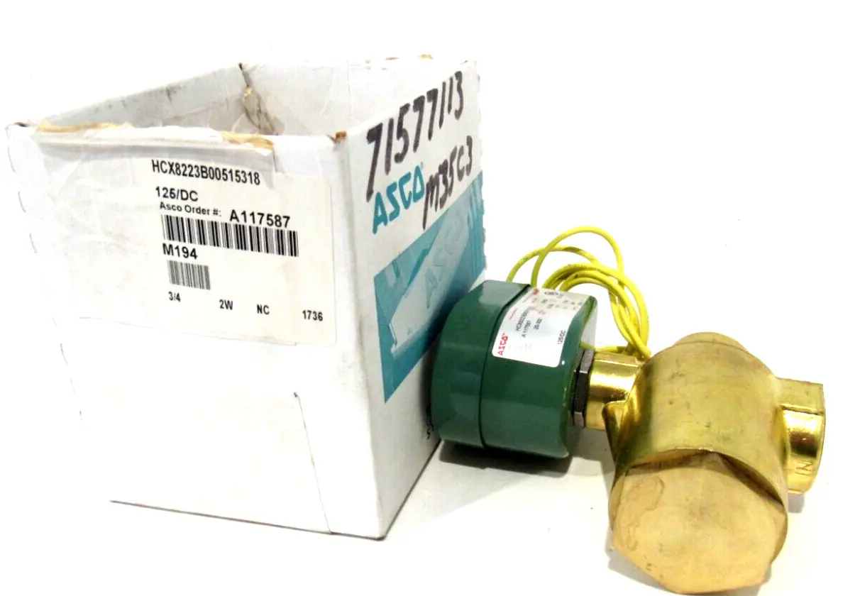 NEW ASCO HCX8223B00515318 SOLENOID VALVE 125DC