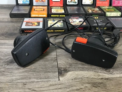 19 - Atari Video Games & 2 Paddle Controllers - see description for more info