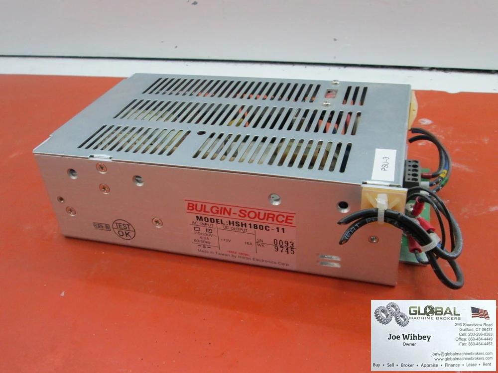 Bulgin Source HSH180C-11 Power Supply 12 VDC 16 AMP