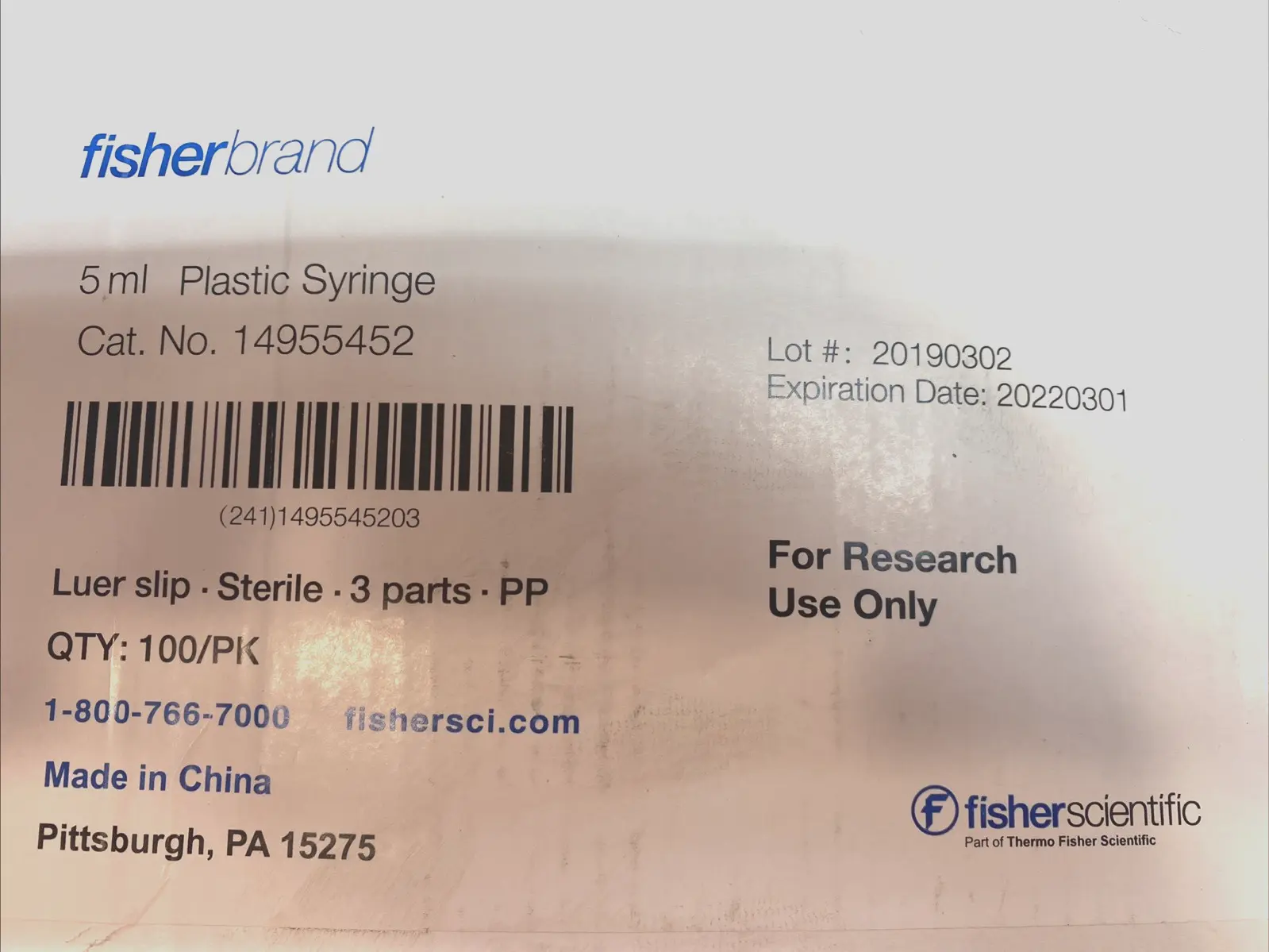 USED FISHER SCIENTIFIC FISHER SCIENTIFIC 100559