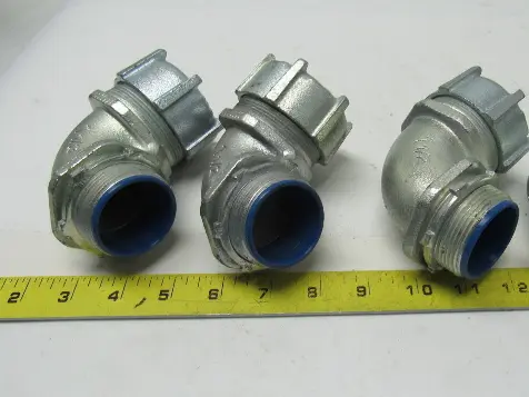 Thomas & Betts 1-1/2" Malleable Iron 90 Degree Liquidtight Connector Lot Of 3