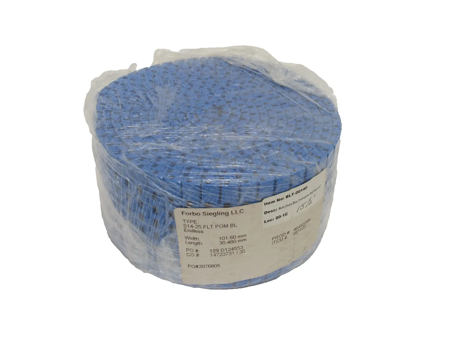 NEW FORBO SIEGLING 46452294 CONVEYOR BELT 4"x15-1/2FT S14-25 981635