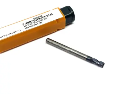 New | in-Stock Hertel Square End Mill: 1/8" Dia, 1/4" LOC 30 deg Helix, 1/8" Shank Dia End Mills Michigan US | Maverick Industrial Sales #1391724