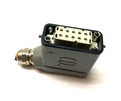 Used HARTING HAN A HOOD LC 2 PEGS M20 W/ INSERT HAN 10A-BU-S Inserts (Misc) | Maverick Industrial Sales #1105321