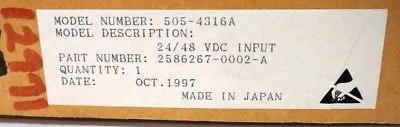 NEW SIEMENS 505-4316-A DIGITAL INPUT MODULE 5054316A
