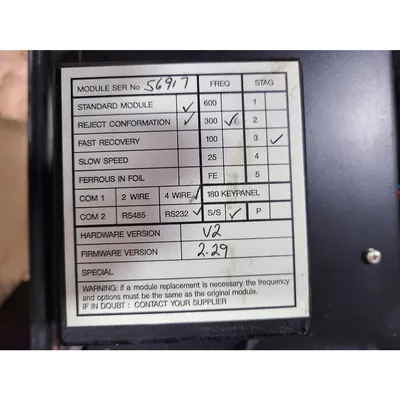 Used Mettler Toledo Hi-speed Checkweigher & Safeline Metal Detector Conveyor