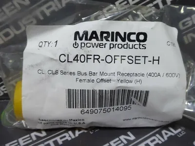 Box of 10 Marinco CL40FR-OFFSET-H Bus Bar Mount Female Receptacles Yellow New NIB